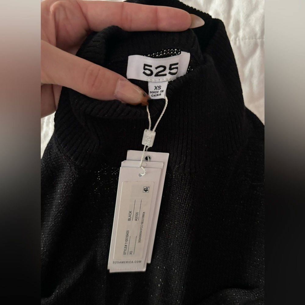 NWT Izabella Black Shimmer Sheer Sweater Dress - Picture 5 of 7